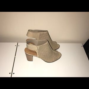 Taupe colored wedges